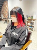 【REJOICE hair EN】ブラック×レッドインナーカラー　担当AKIRA