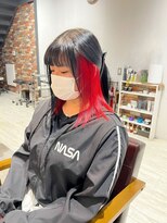 リジョイスヘア エン(REJOICE hair EN)&nbsp;【REJOICE hair EN】ブラック×レッドインナーカラー　担当AKIRA