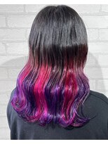 ビス リアン 川口店(Vis lien)&nbsp;ツートーンカラー/裾カラー/レッド/バイオレット/