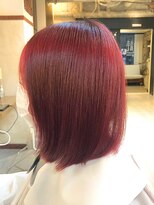 ヘアリゾート粋 ウナム 新宿東口店(enam)&nbsp;ミディアムボブ/ストレート/レッド