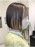 インナーカラー×ボブ
