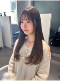 ロングレイヤー/姫レイヤー/シースルーバング/顔まわりカット