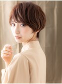 ピンクブラウンくせ毛風フェザーショートTc3上尾20代30代40代