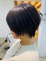 グランデュール 東静岡池田店(GRANDEUR)&nbsp;東静岡ショートボブくびれショートイルミナカラー顔周りレイヤー