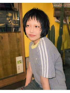 エルム 原宿 表参道(yelm) フェイスレイヤー×黒髪/オン眉/髪質改善/ブリーチ/ダブルカラー