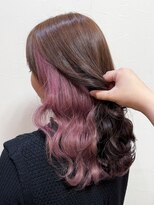 キャラ 池袋本店(CHARA)&nbsp;左右アシンメトリーカラー/インナーカラーツートーン