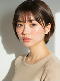ショートボブ髪型20代30代40代50代前髪あり前髪なし面長丸顔越谷