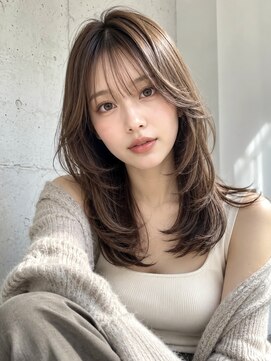 ノア 三宮店(NOA) 【NOA】韓国風くびれロングレイヤー×小顔顔まわりレイヤー