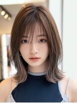 ロッソ 大橋店(Rosso) ブラウンの軽やか裾カラーボブ【大橋】