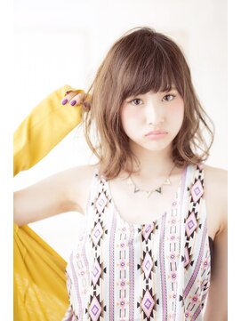 コル(CoL) ふんわりくびれミディパーマ×ナチュラルハイライトベージュ