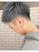 ルーナヘアー(LUNA hair) 『京都ルーナ』フェード×シルバー×メンズショートヘア