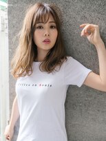 ロウ 裾野(Law) 大人ナチュラル♪とろみグレージュ×ひし形シルエットセミロング