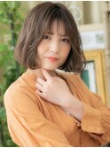 前下がりシースルーバングくせ毛風ボブc5戸田公園20代30代40代