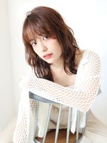 スリール バイ ミリー 江坂(Sourire by milly)&nbsp;【Sourire江坂】ブラウンカラー小顔モテパーマフェザーバング