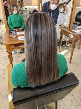 ボアップ 京橋店(boappu) #バレイヤージュ#グラデーション#グレージュ#ベージュカラー