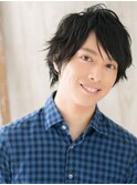 暗髪/無造作ニュアンスパーマのウルフルーズヘアR草加