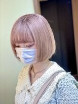 ディア(.eer) 心斎橋☆春夏ヌーディーピンクベージュ×韓国風小顔ミニボブ