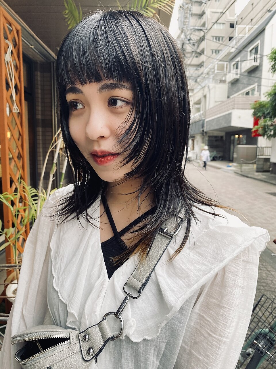 SELF-PORTRAIT カットアウトクレープガウン Self-Portrait】装飾カットアウト クレープガウン