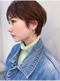 耳掛けショートボブ　前髪あり　小顔　30代40代50代　表参道
