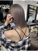 切りっぱなしボブ エアリーロング 美髪 ピンクブラウン