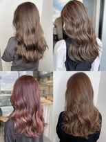 美容室フルール&nbsp;くびれヘルシースタイルふんわりカールショコラアッシュ