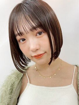 ロシェ 横浜店(loche) ウェットヘア オリーブベージュ×顔周りボブダブルカラー×横浜