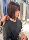 【坂本拓麻】髪質改善カットでやわらかくおさまる前下がりボブ