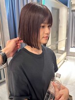 ヘアサロンガリカアオヤマ(hair salon Gallica aoyama)&nbsp;【坂本拓麻】髪質改善カットでやわらかくおさまる前下がりボブ