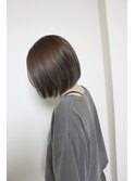 :ボブスタイル　:ベージュブラウン　:ナチュラルブラウン