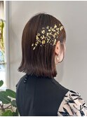 ＊ASTRANTIA＊福井彩乃 ボブヘアセット×金粉