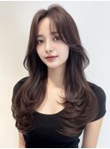 髪質改善 艶髪 暗めカラー韓国風 前髪カット 小顔 梅田