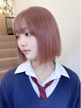 サンク 原宿 表参道(cinq) ★ブリーチカラーハイトーンカラーラベンダーピンクベージュ30代