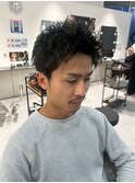 ホワイトメッシュ/ツイスト/ツイスパ/パーマ/メンズ/眉毛/心斎橋