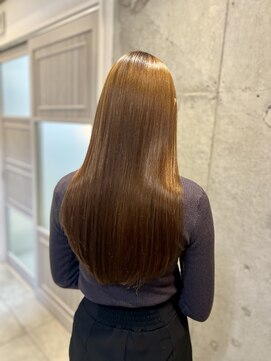 自然な縮毛矯正/髪質改善ストレート　ロングヘア