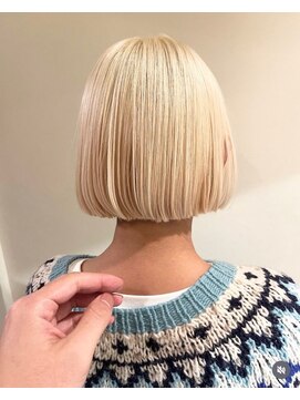カンナ オーガニック ヘアデザイン(CANNA ORGANIC & HAIR DESIGN) 抜きっぱなしブロンドボブ/ミルクティーブロンド
