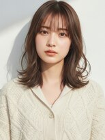 ライクバイコトナ 越谷(RIKE by kotona)&nbsp;ミディアムレイヤー髪型30代40代前髪あり前髪なし面長丸顔越谷