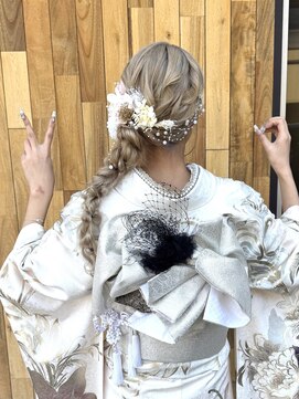 びゃんびゃん 江端店 成人式／結婚式／ヘアセット/編み下ろし/イメチェン/前髪／着物