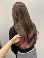 バイ ユア オウン フラワーズ コロン カバ 松本駅前(buy your own flowers : kava)&nbsp;10代20代おしゃれかわいいグラデーションカラーピンクロング
