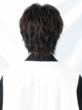 メンズヘア ビーセカンド 草加店(MENS HAIR B-2) 20代30代カジュアルダークアッシュ波巻きパーマショートf草加
