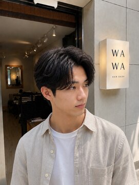 ワワ ヘアサロン 高円寺店(WAWA HAIR SALON) ニュアンスパーマで作る大人のセンターパート