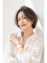 アッシュ 学芸大学店(Ash)&nbsp;ショートボブ/大人女性/ベージュアッシュ/白髪ぼかし/脱白髪染め