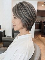 ヘアスタジオルース(HAIR STUDIO LUZ)&nbsp;40代50代60代の大人ボブ/白髪ぼかしハイライト/堀江/北堀江