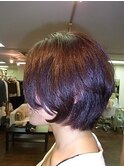 ショートボブ　秋色のバイオレットブラウンに★