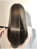 【髪質改善】アッシュグレージュストレート