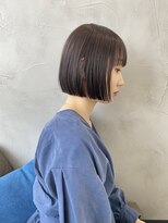 ワク(WAKU)&nbsp;[WAKU]切りっぱなしボブこなれミディグレーベージュ