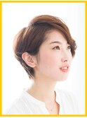 大人かわいい！耳掛けハンサム前下がりショート仙台風香
