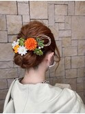 大人ガーリーシニヨン