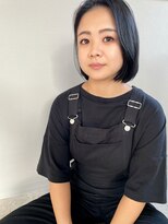 サロンプレッジエビノマル(salon PLEDGE ebinomaru)&nbsp;ブルーブラック×ボブスタイル