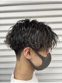 ナチュラルな刈り上げマッシュの波パーマ!!