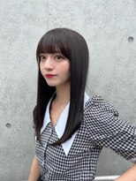 オークヘア 福間店(OAK hair calme) 韓国風フルバング×艶ストレート